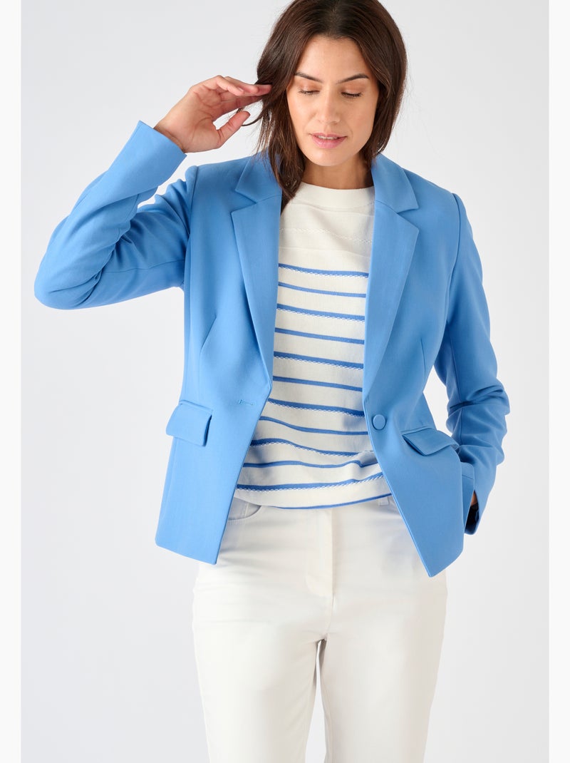 Veste de tailleur fluide - Damart Bleu clair - Kiabi