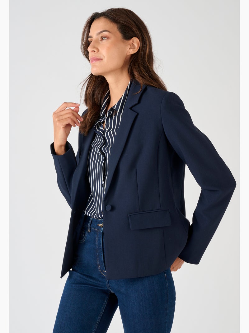 Veste de tailleur fluide - Damart Bleu marine - Kiabi