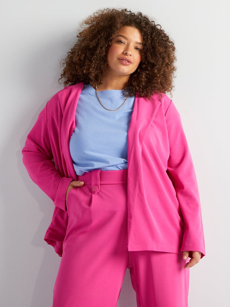 Veste de tailleur fluide 'Only Carmakoma' Rose - Kiabi