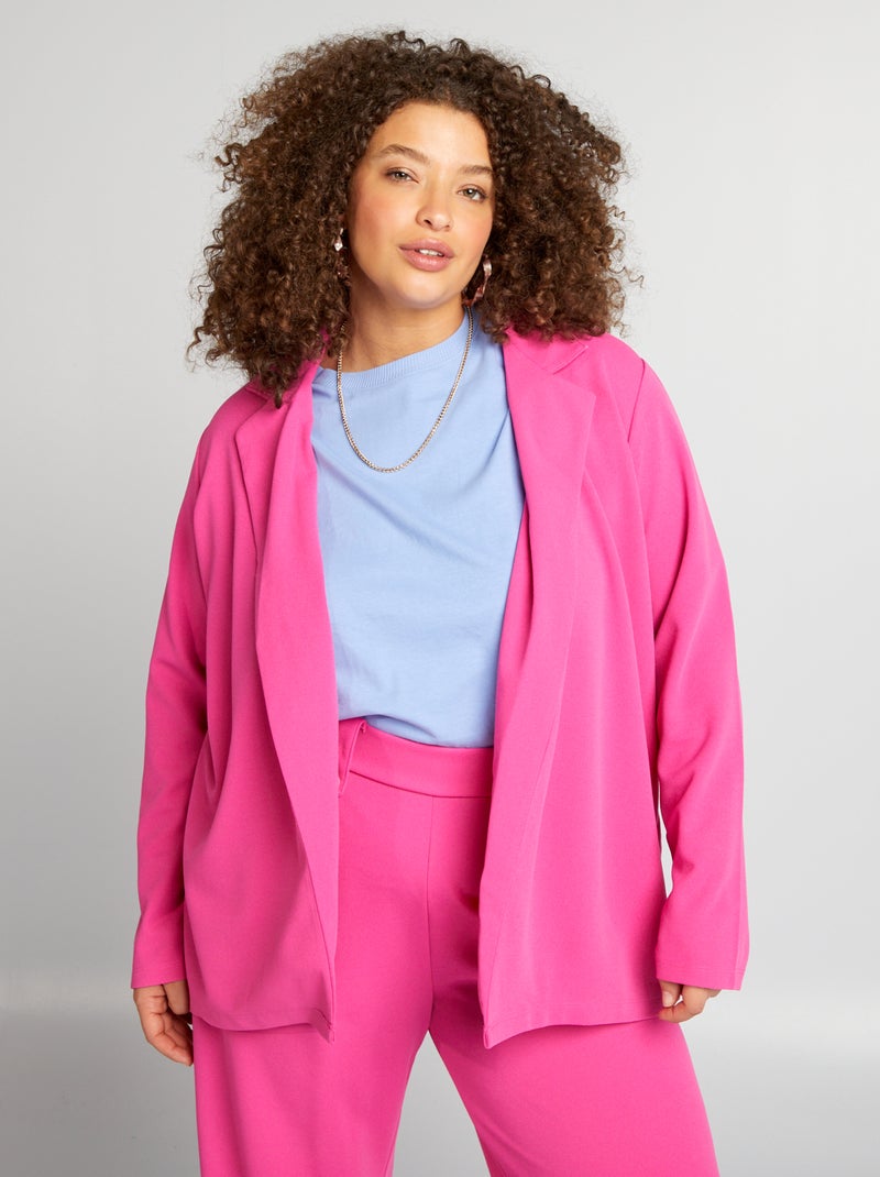 Veste de tailleur fluide 'Only Carmakoma' Rose - Kiabi
