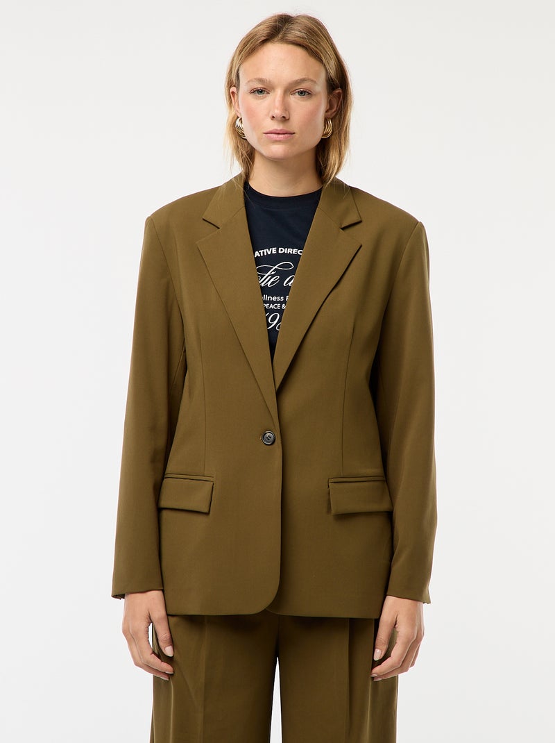 Veste de tailleur Kaki - Kiabi