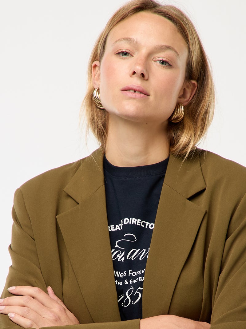 Veste de tailleur Kaki - Kiabi