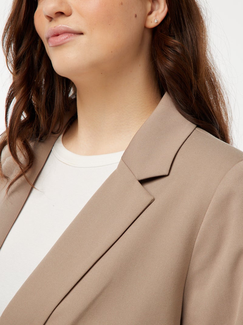 Veste de tailleur longue Beige - Kiabi