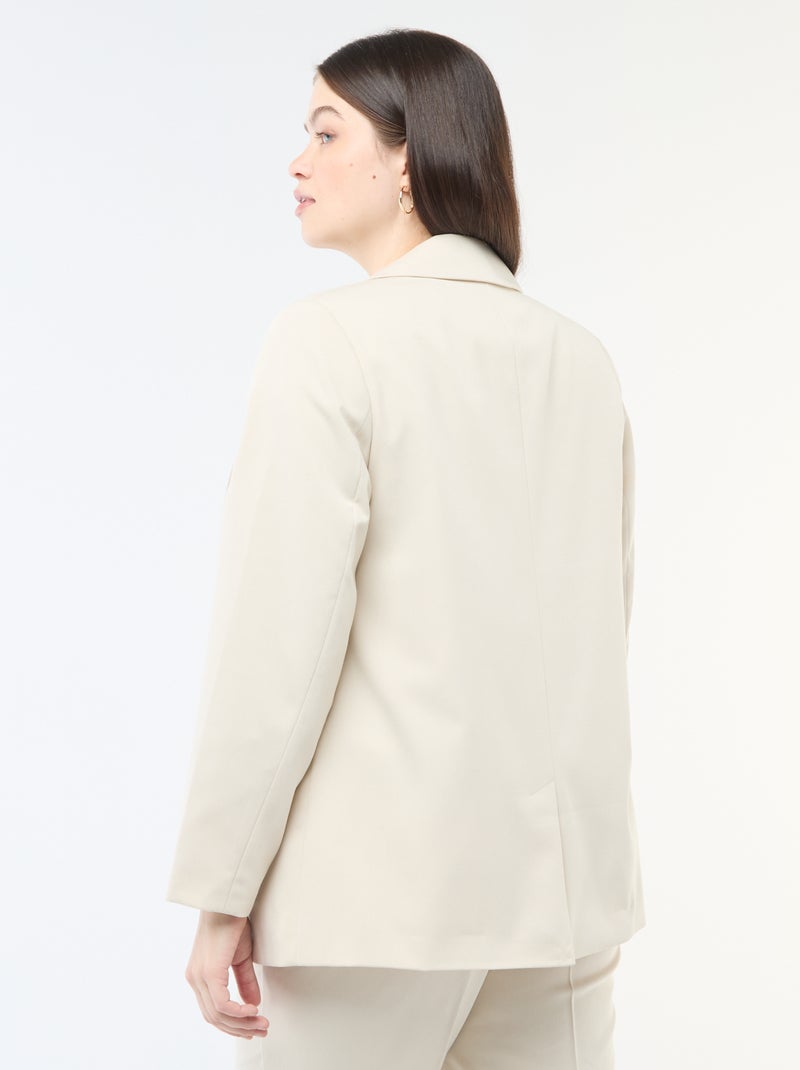 Veste de tailleur longue Beige - Kiabi