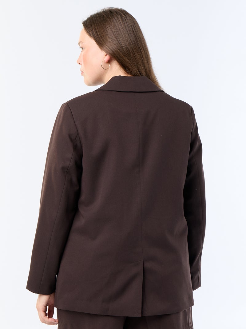 Veste de tailleur longue Marron - Kiabi