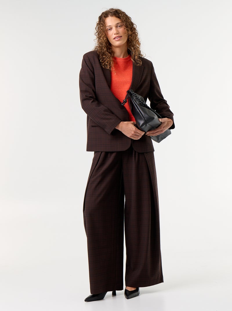 Veste de tailleur longue Marron - Kiabi