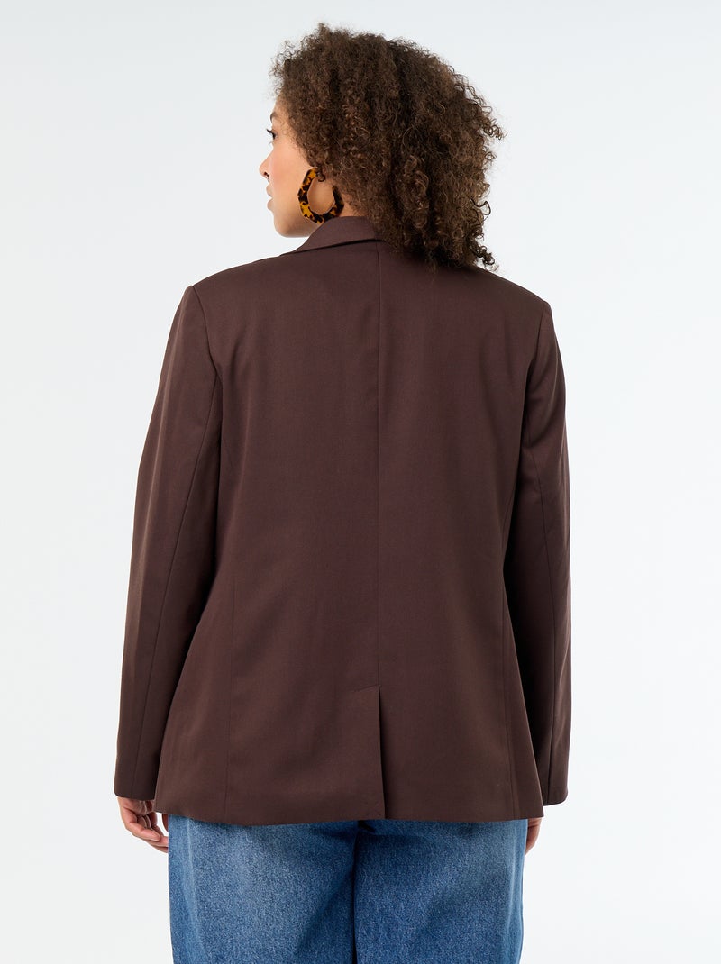Veste de tailleur longue Marron - Kiabi