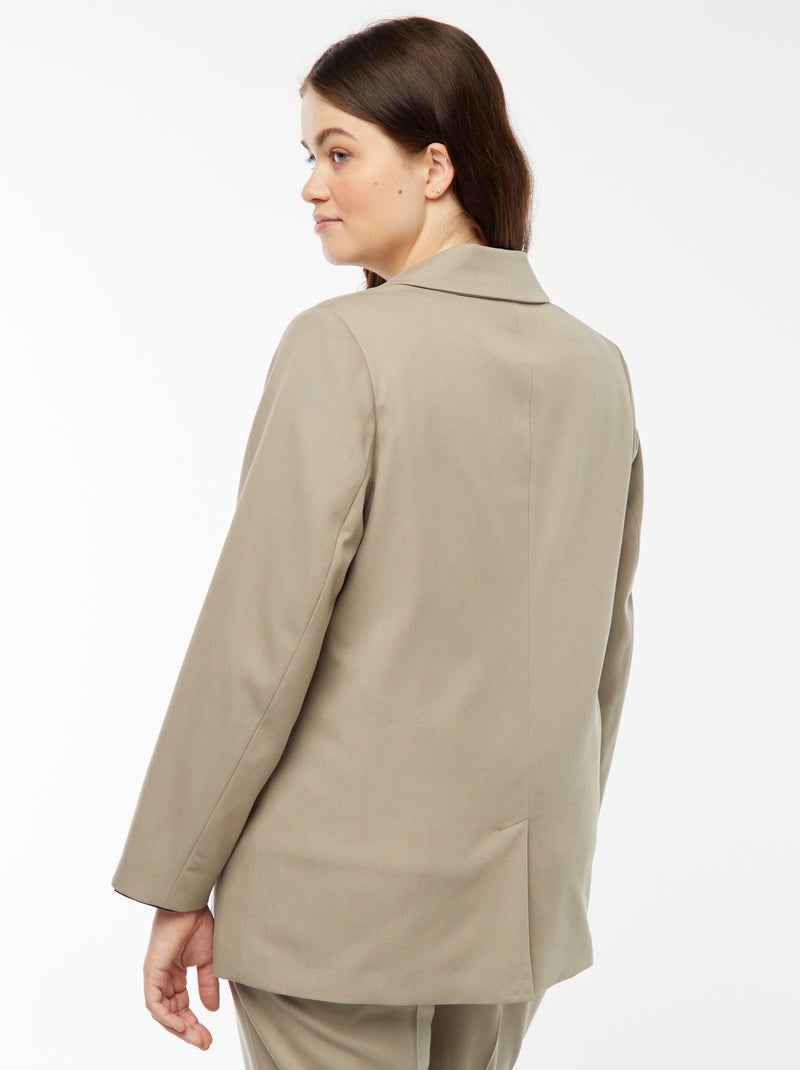 Veste de tailleur longue Vert - Kiabi