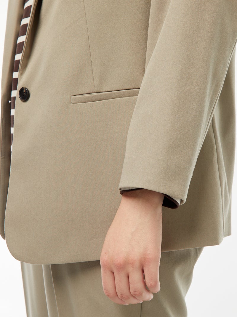 Veste de tailleur longue Vert - Kiabi