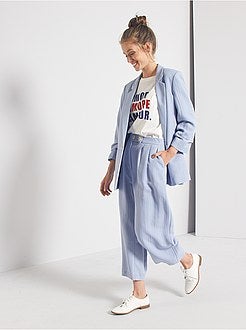 Veste de tailleur manches retroussées - Kiabi