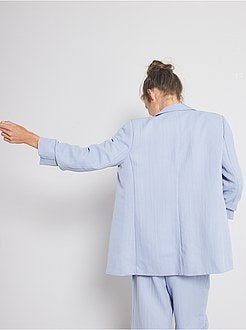 Veste de tailleur manches retroussées - Kiabi