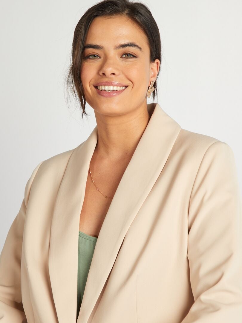 Veste de tailleur mi-longue - Beige - Kiabi - 35.00�?�