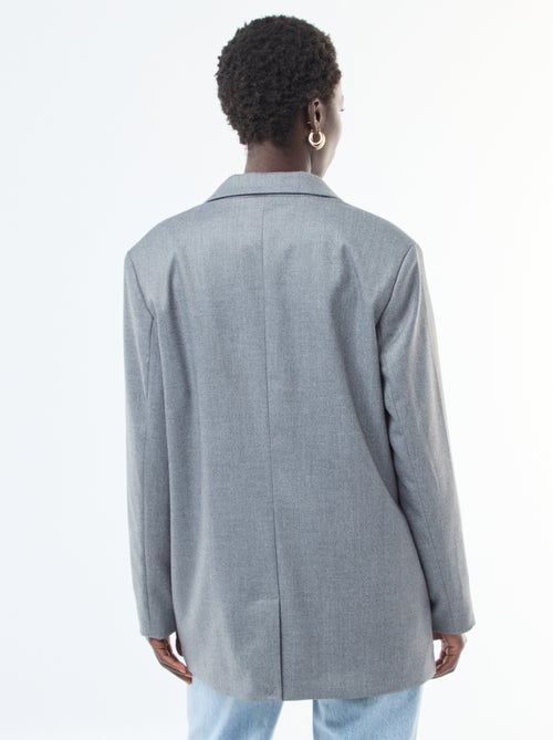 Veste de tailleur oversize en flanelle - Kiabi