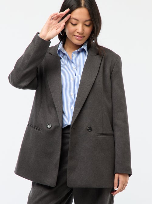 Veste de tailleur oversize en flanelle - Kiabi