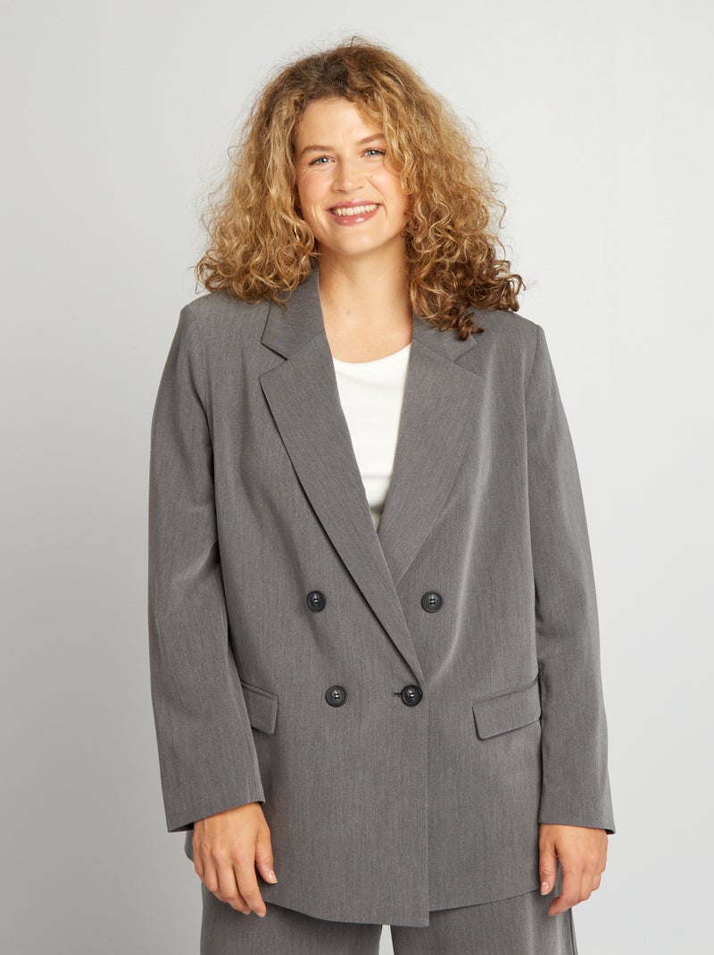 Veste de tailleur oversize Gris - Kiabi