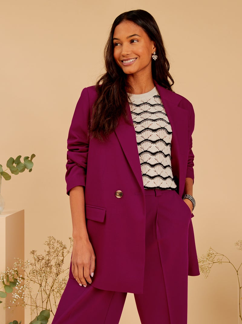 Veste de tailleur oversize Violet - Kiabi