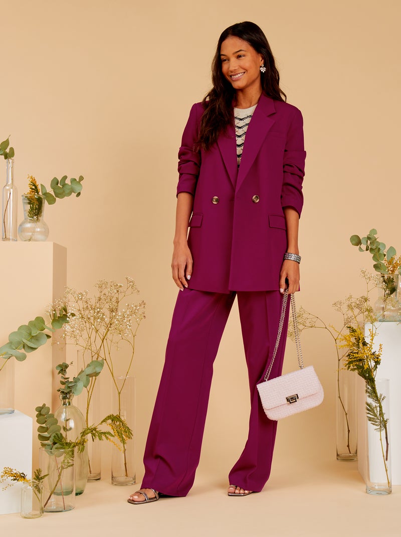 Veste de tailleur oversize Violet - Kiabi