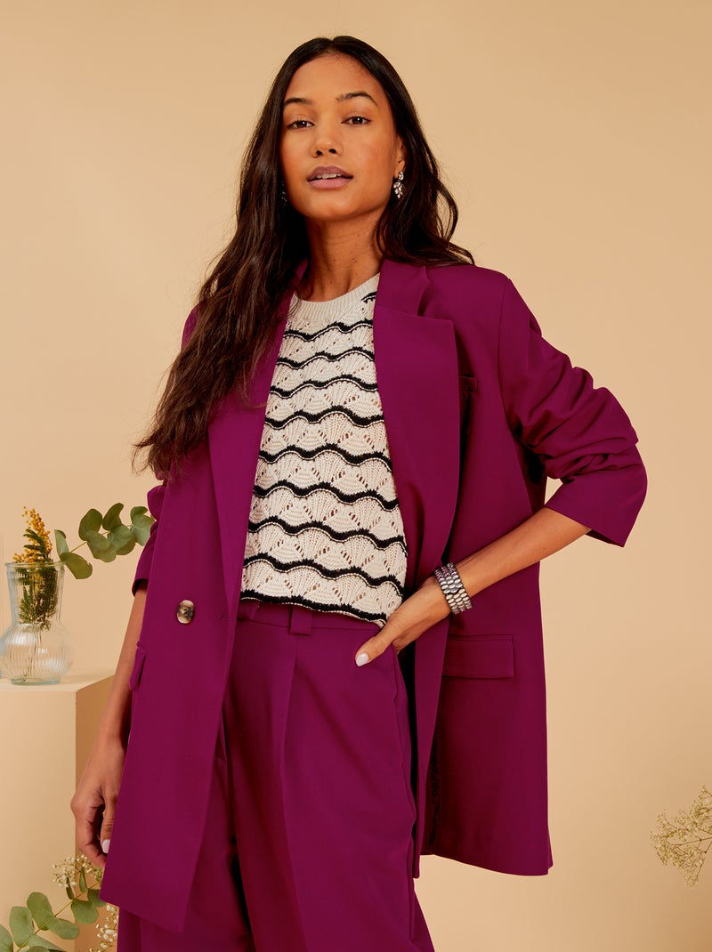 Veste de tailleur oversize Violet - Kiabi