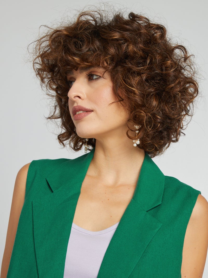 Veste de tailleur sans manches Vert - Kiabi