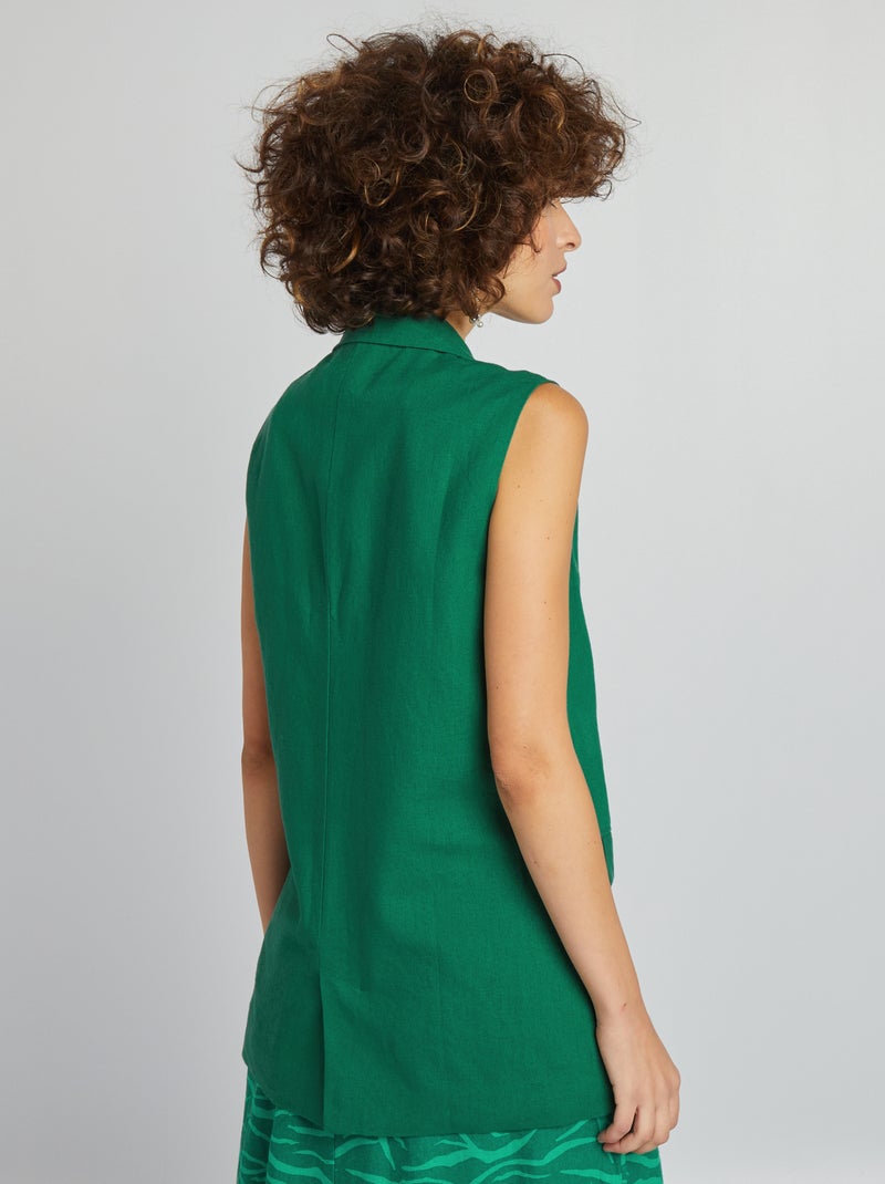 Veste de tailleur sans manches Vert - Kiabi