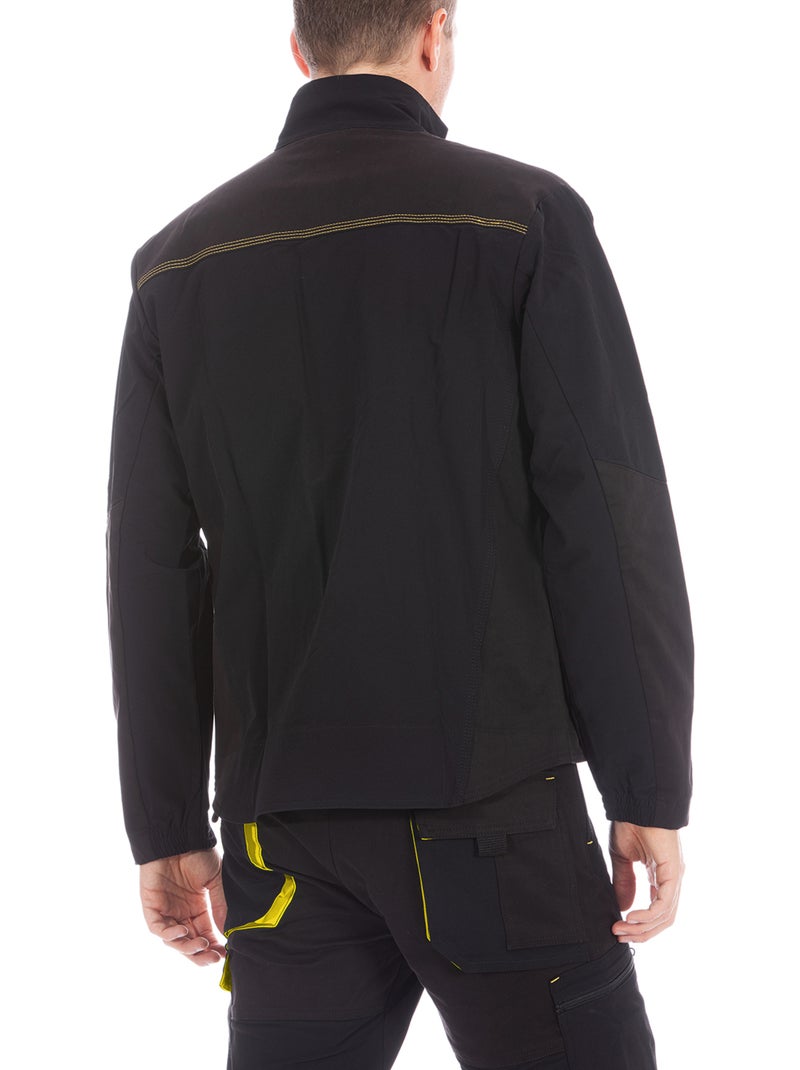 Veste de travail technique en bi-stretch GRID Noir - Kiabi