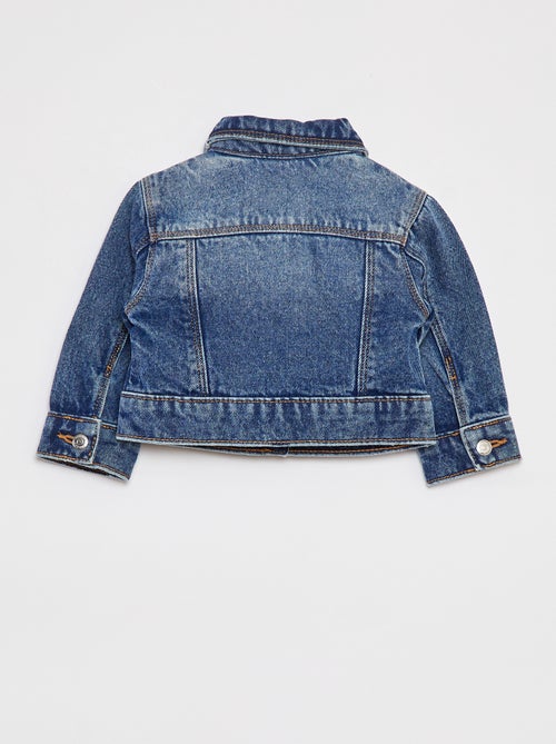 Veste denim avec ouverture pressionnée - Kiabi