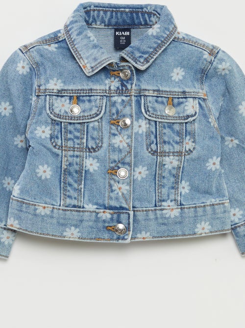 Veste denim avec ouverture pressionnée - Kiabi