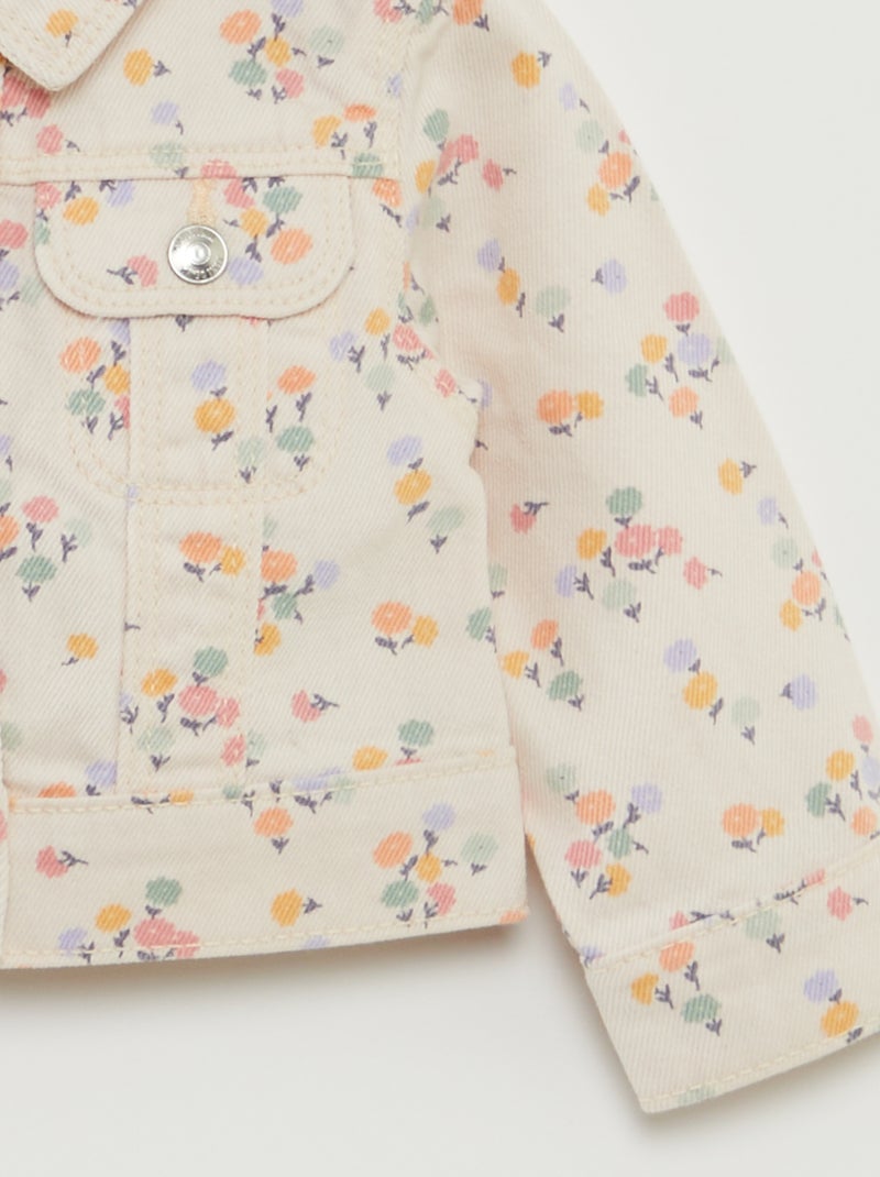 Veste denim avec ouverture pressionnée ROSE - Kiabi