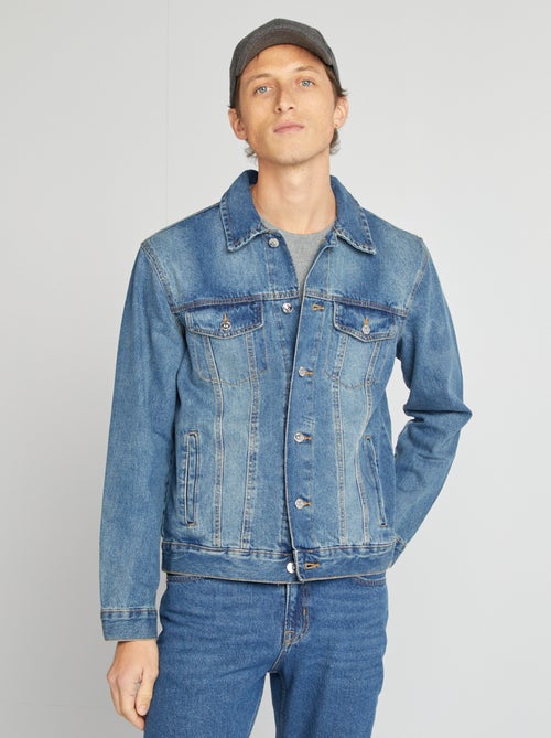 Veste denim boutonnée - Kiabi