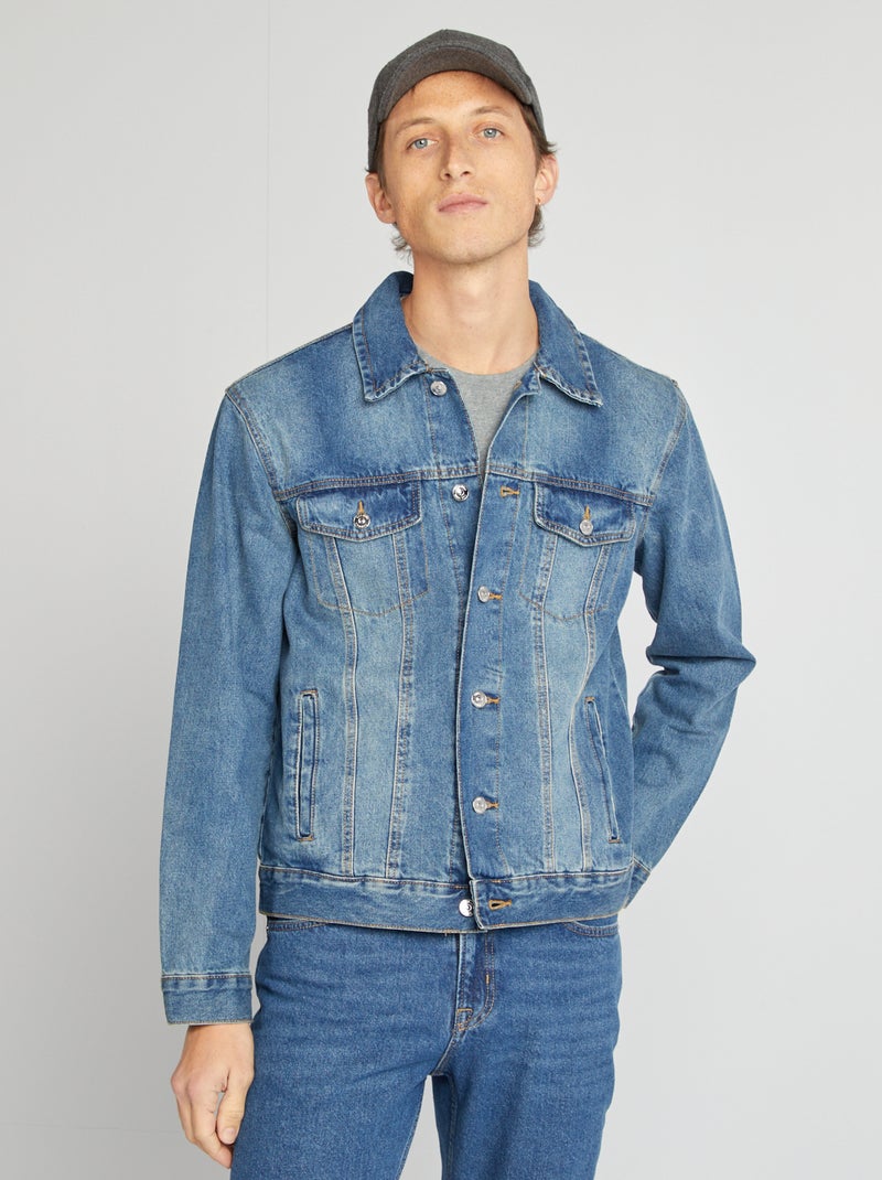 Veste denim boutonnée Denim - Kiabi