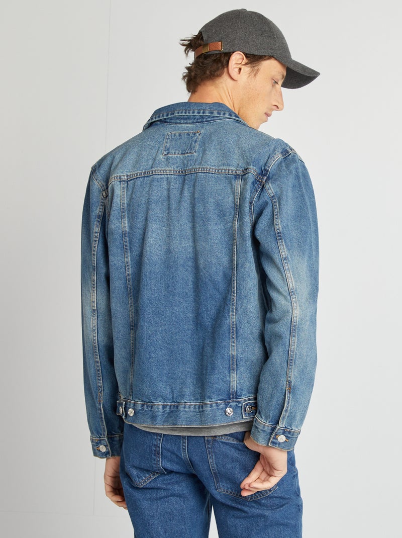 Veste denim boutonnée Denim - Kiabi