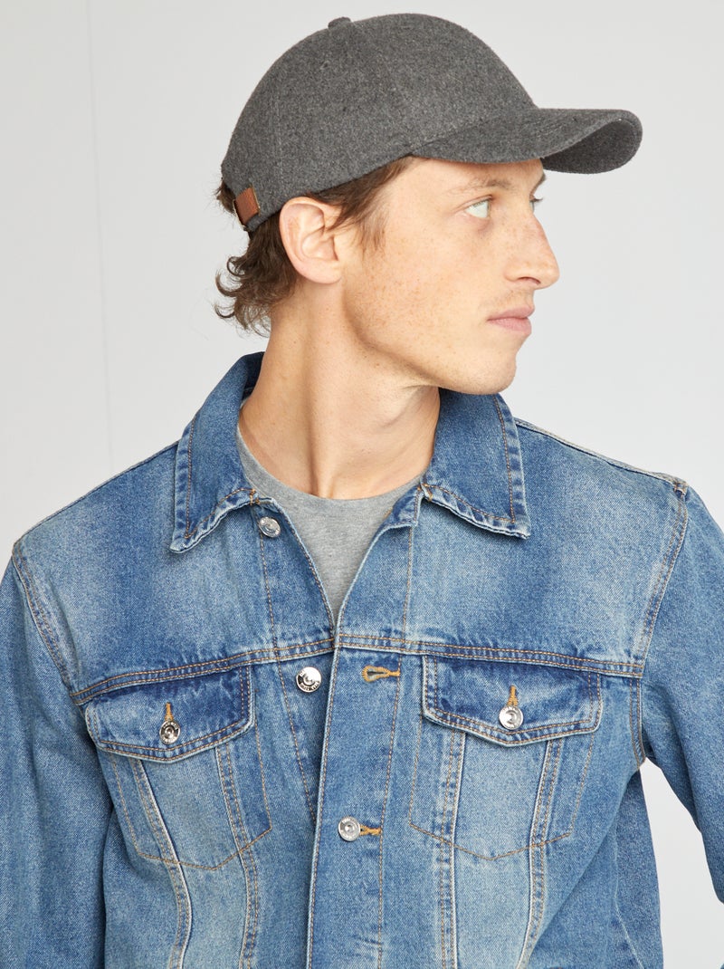 Veste denim boutonnée Denim - Kiabi