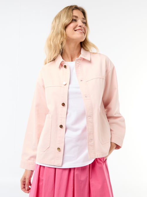 Veste denim courte avec 2 poches plaquées - Kiabi