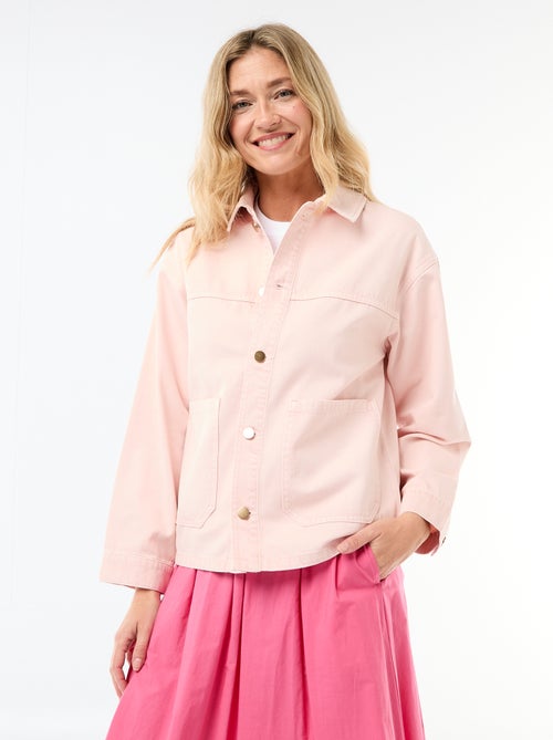 Veste denim courte avec 2 poches plaquées - Kiabi
