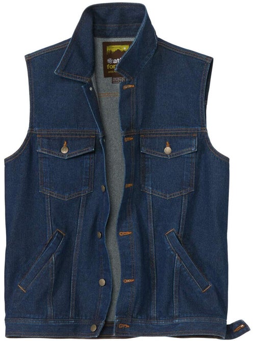 Veste Denim Sans Manches   - ATLAS FOR MEN - Kiabi