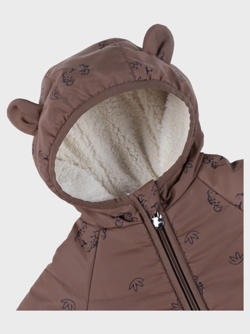 Veste déperlante en Groloudoux® et sherpa Noukie's Marron - Kiabi