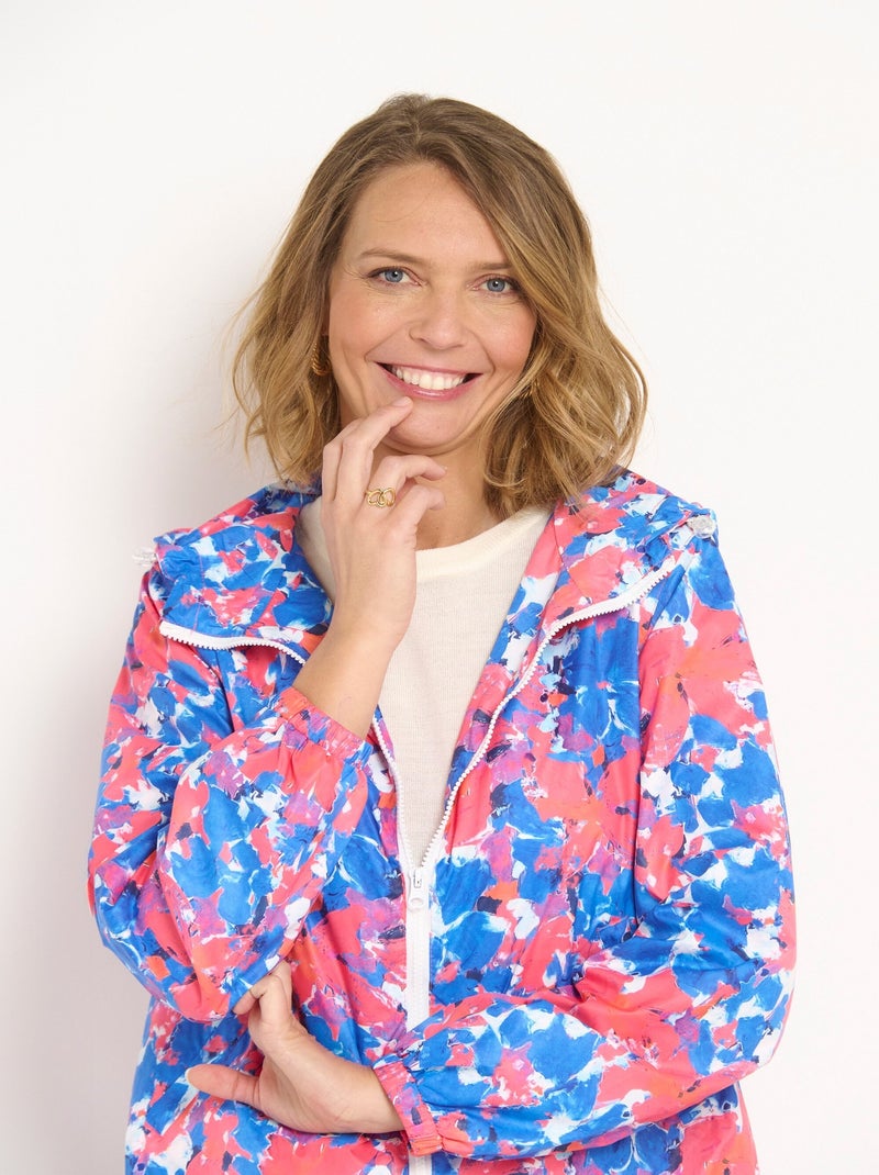 Veste déperlante imprimée à capuche Multicolore - Kiabi