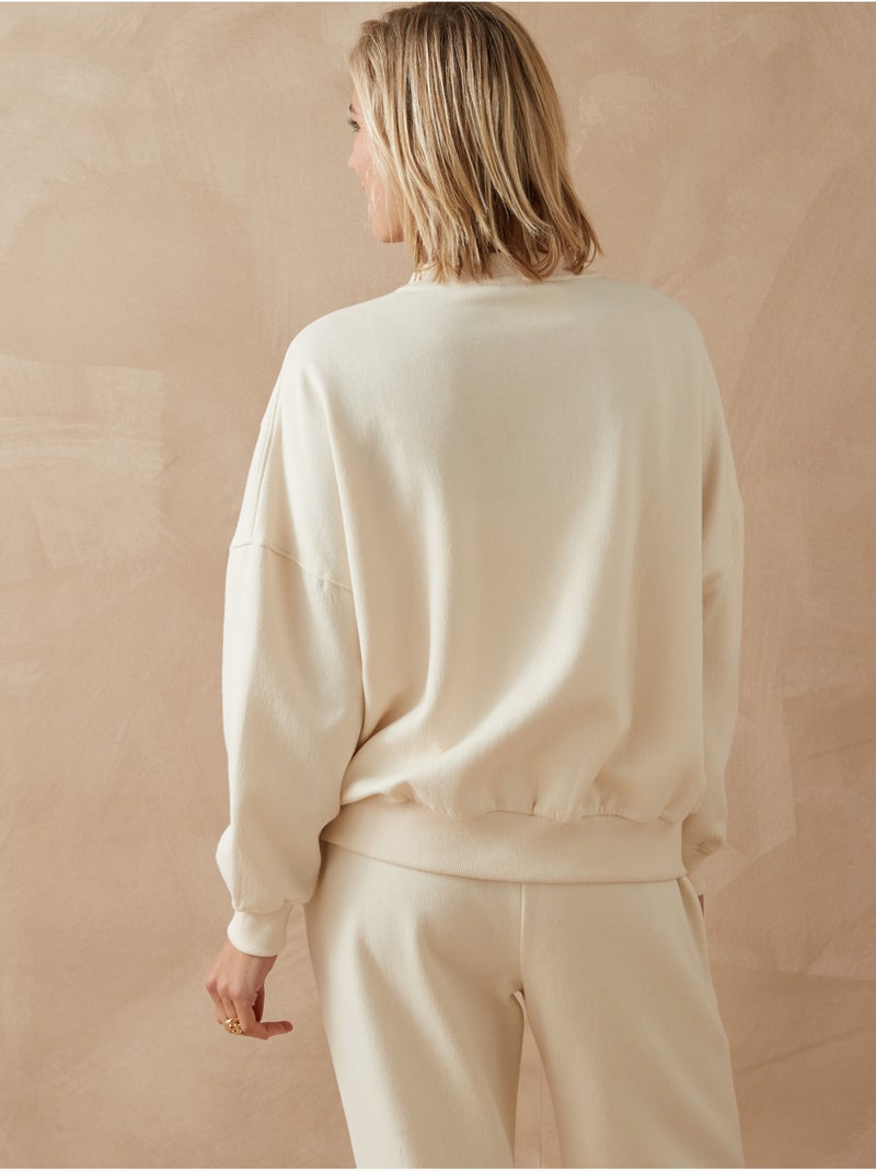 Veste détente molletonnée - DAXON Ecru - Kiabi