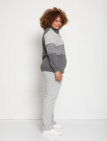 Veste détente zippée molleton col montant