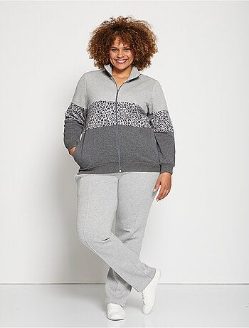 Veste détente zippée molleton col montant
