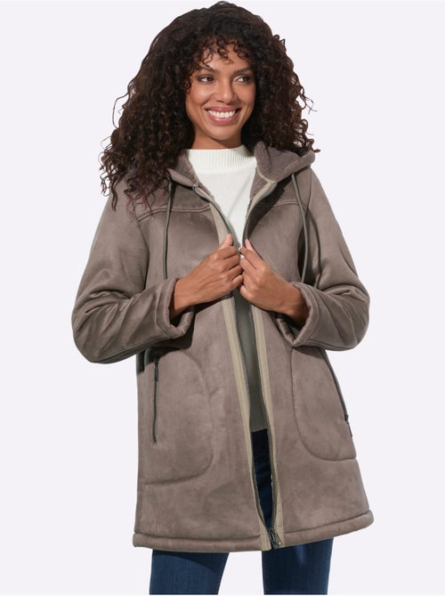 Veste D'extérieur Aspect Peau D'agneau - Taille Standard - Witt - Kiabi Veste D'extérieur Aspect Peau D'agneau - Taille Standard - Witt - Kiabi