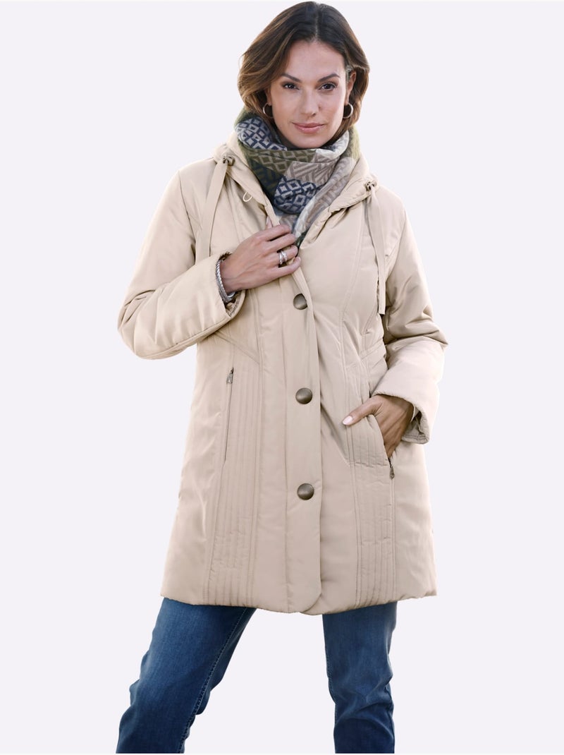 Veste d'extérieur col châle affinant - taille standard - witt Beige - Kiabi