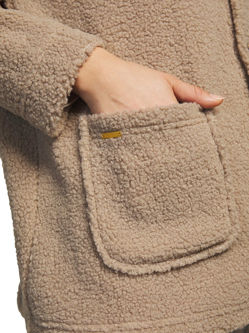 Manteau Fille Big Chill Taille 14/16 - Marron, Doublure Fausse Fourrure, Lavable