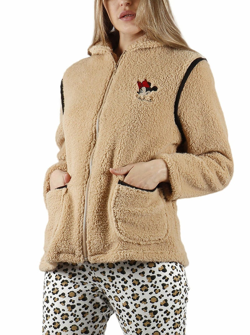 Veste d'intérieur Minnie Leopardo Disney Marron - Kiabi