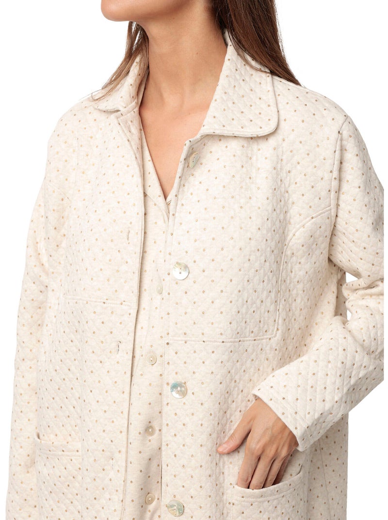 Veste d'intérieur Organic Dots Beige - Kiabi