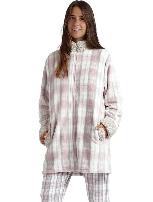 Clothilde veste pyjama satin - Violet - Kiabi - 20.93€