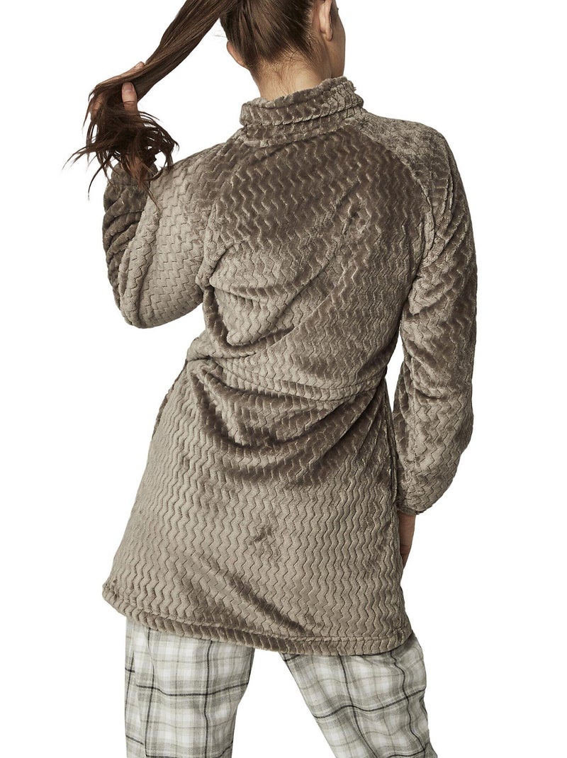 Veste d'intérieur robe de chambre zippée SUPERSOFT COMPLEMENTOS Gris - Kiabi
