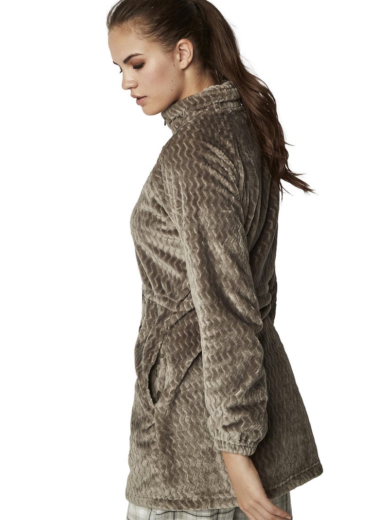 Veste d'intérieur robe de chambre zippée SUPERSOFT COMPLEMENTOS Gris - Kiabi