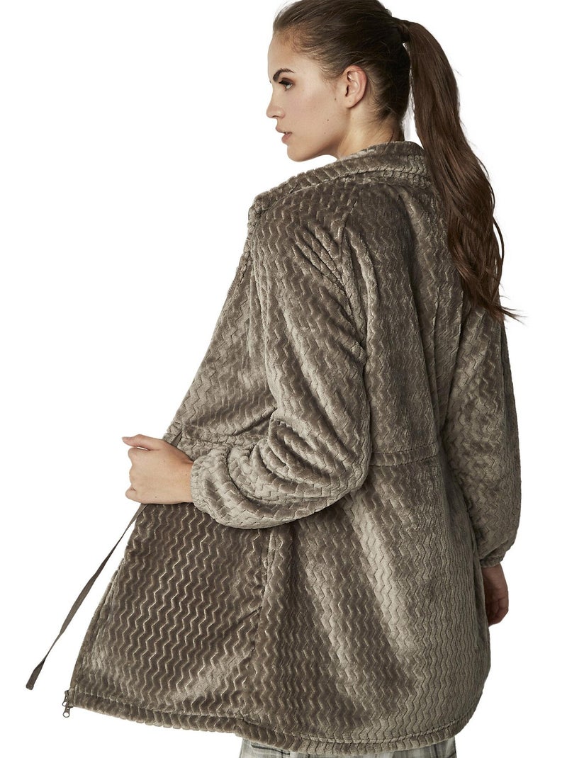 Veste d'intérieur robe de chambre zippée SUPERSOFT COMPLEMENTOS Gris - Kiabi