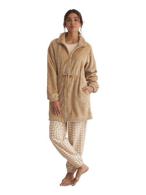 Veste d'intérieur robe de chambre zippée SUPERSOFT COMPLEMENTOS - Kiabi